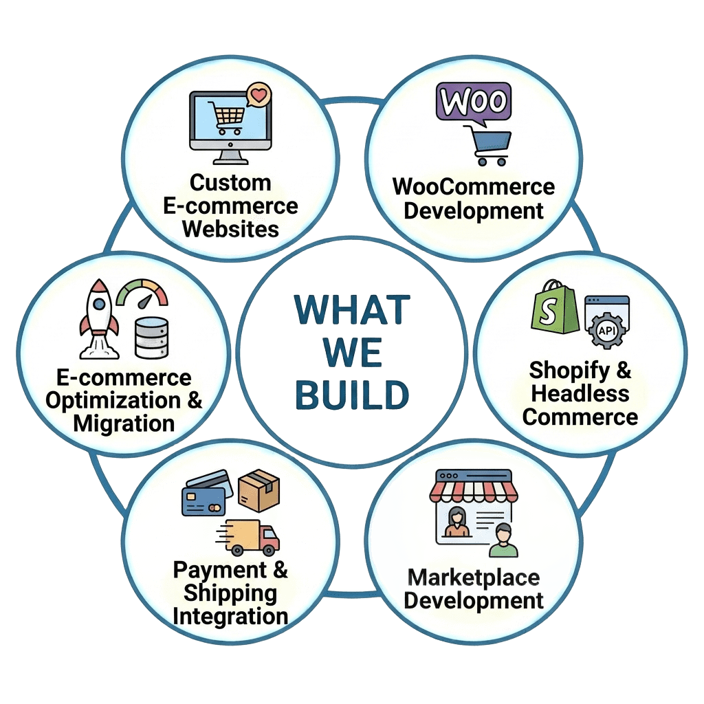 E-commerce Development What We Build E-commerce Development What We Build